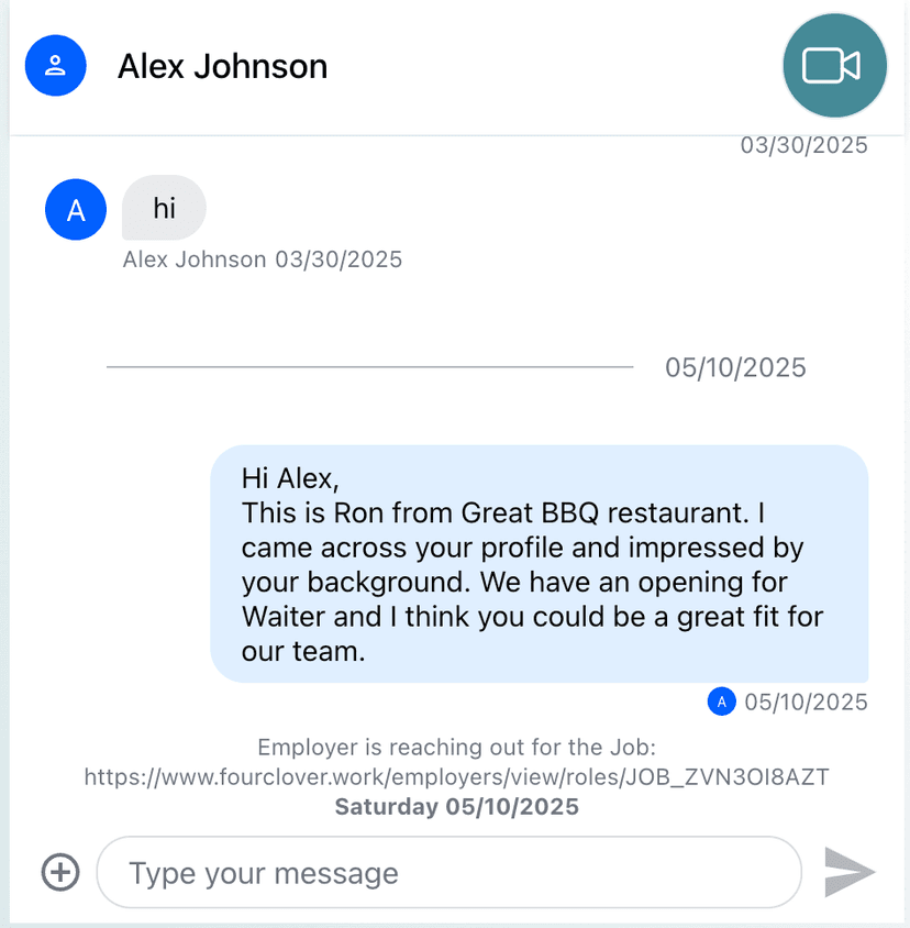 Message/Video Call Directly